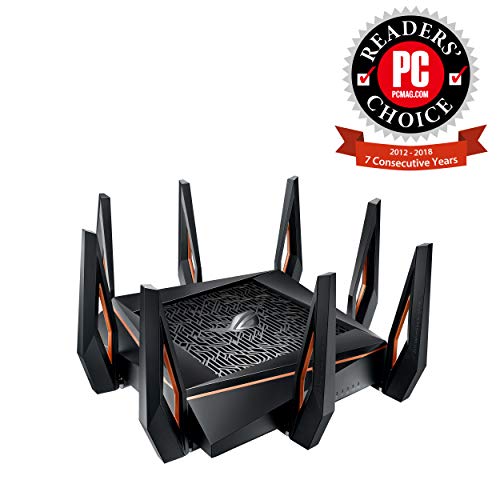 ASUS ROG Rapture GT-AX11000 AX11000 Tri-Band 10 Gigabit WiFi Router, Aiprotection Lifetime Security by Trend Micro, Aimesh Compatible for Mesh WIFI System, Next-Gen Wifi 6, Wireless 802.11Ax, 4x Giga