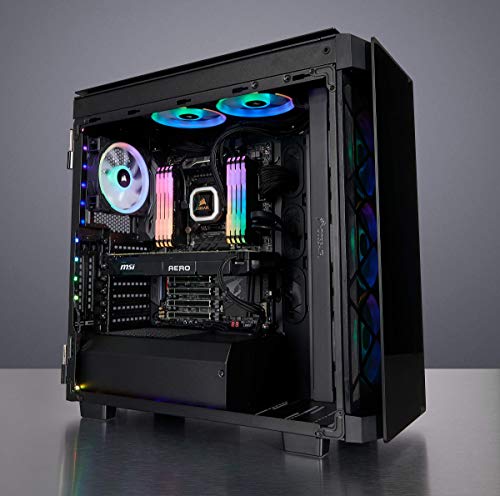 CORSAIR OBSIDIAN 500D RGB SE Mid-Tower Case, 3 RGB Fans, Smoked Tempered Glass, Aluminum Trim - Integrated COMMANDER PRO fan and lighting controller