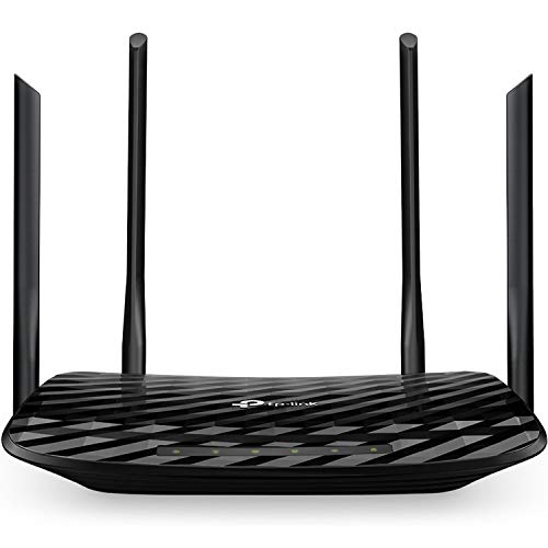TP-Link AC1200 Gigabit Smart WiFi Router - 5GHz Gigabit Dual Band MU-MIMO Wireless Internet Router, Supports Beamforming, Guest WiFi and AP mode, Long Range Coverage by 4 Antennas(Archer A6), Black