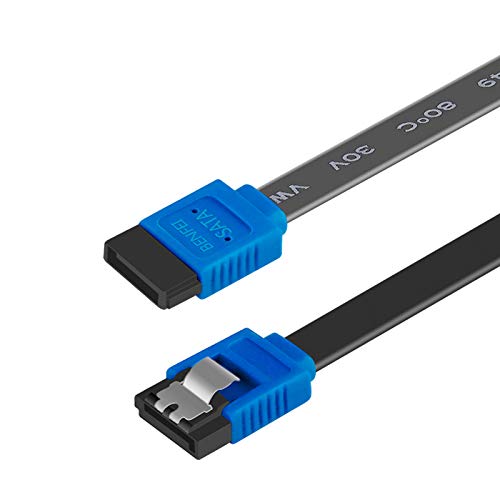 BENFEI SATA Cable III, SATA Cable III 6Gbps Straight HDD SDD Data Cable with Locking Latch 18 Inch Compatible for SATA HDD, SSD, CD Driver, CD Writer